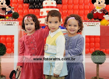 Aniversário 03 anos André, Bruna e Gabriela  dia 03/07/2011 no Buffet Fantasia.